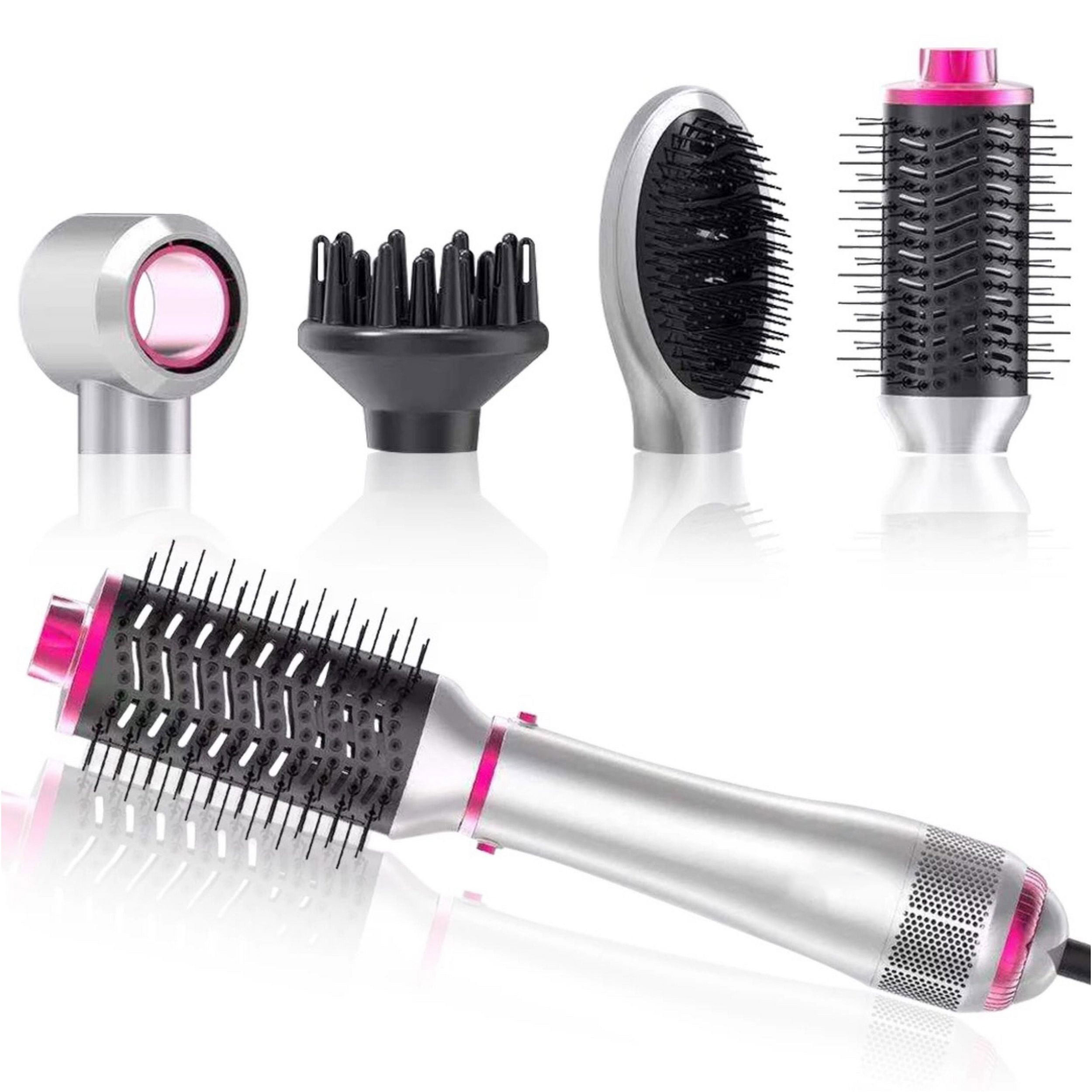 Women's Ionic High Speed Outdoor Salon Hair Dryer Brush Straightener Curler Massager Rapid Warming Volumizer 1200W Hotel & RV