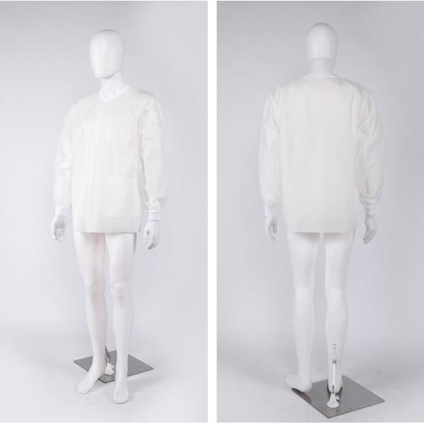S&J Factory Price Lab Coat Waterproof Non Woven Disposable Lab Coat Hospital Nursing Disposable Gown