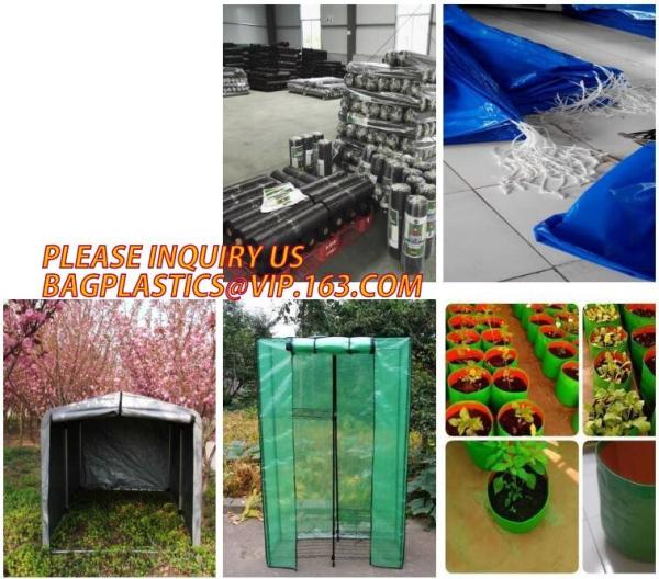 Outdoor Large Capacity Garden Gallon Waterproof Green Lawn PE Woven Waste Bags, Reusable Yard Waste Bags