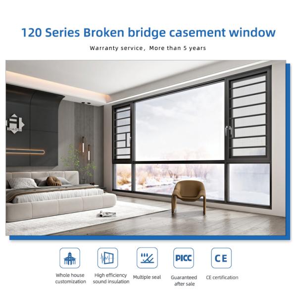 Scandinavian Style Casement Window Replacement With 27A 5mm Double Tempered Glass And Full Frame Installation Method