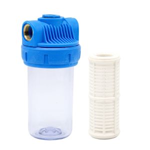 5-inch ABS Plastic + Brass Water Filter Housing with Mesh Filter Cartridges for