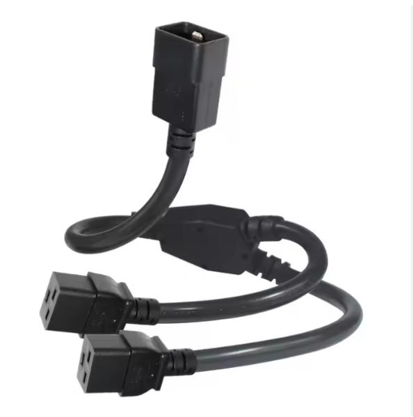 C20 to Dual C19 Power Splitter Cable 250V 16A Heavy Duty