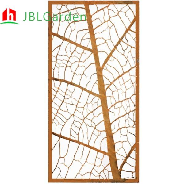 Telas de jardim de aço corten de 2 mm painéis decorativos irregulares cortados a laser 38 x 15 cm