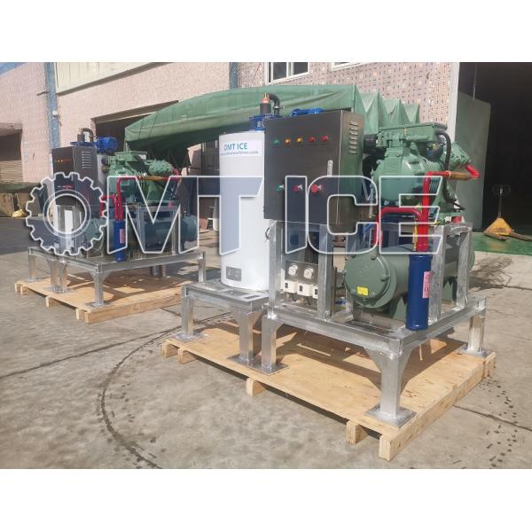 Máquina de hielo de agua salada de 5 toneladas, refrigeración automática por agua para barcos pesqueros