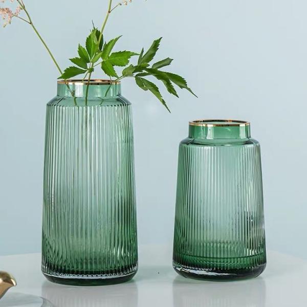 Decoração de Vaso de Vidro Transparente Moderno Decorativo Portador de Flores Home Office Display