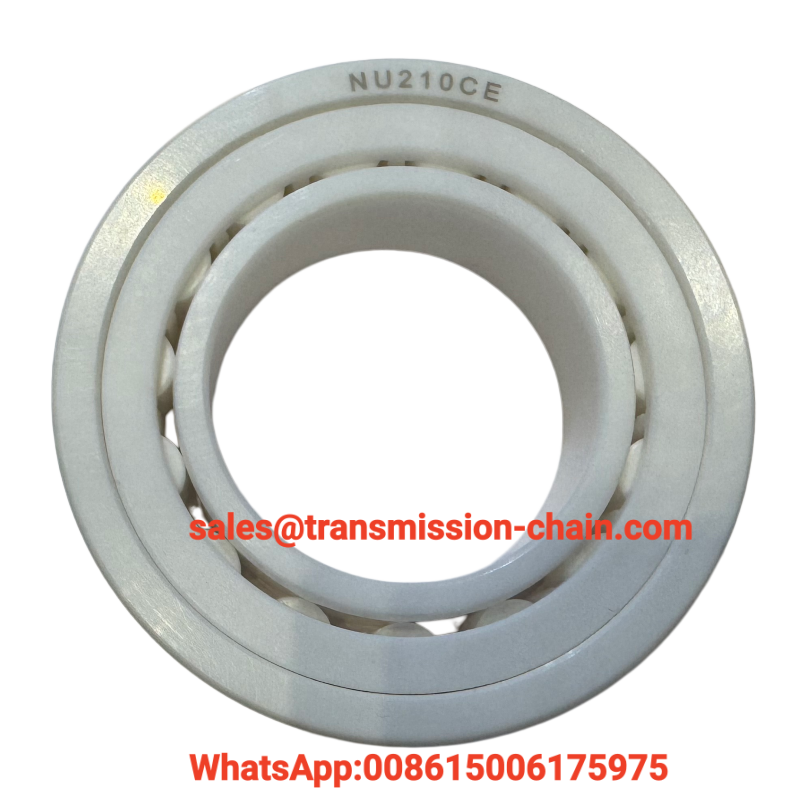 Si3N4 ZrO2 Ceramic Material NU210CE Full Ceramic Cylindrical Roller Bearing 50x90x20mm