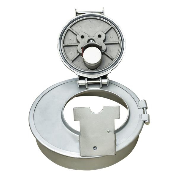 16 Inch Carbon Steel Fuel Tank Truck Manhole Cover for Tanker Trucks and Trailers in Grey