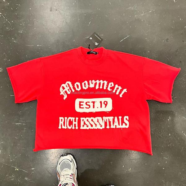 100% coton découpé T-shirt surdimensionné Homme en détresse T-shirt découpé T-shirt découpé