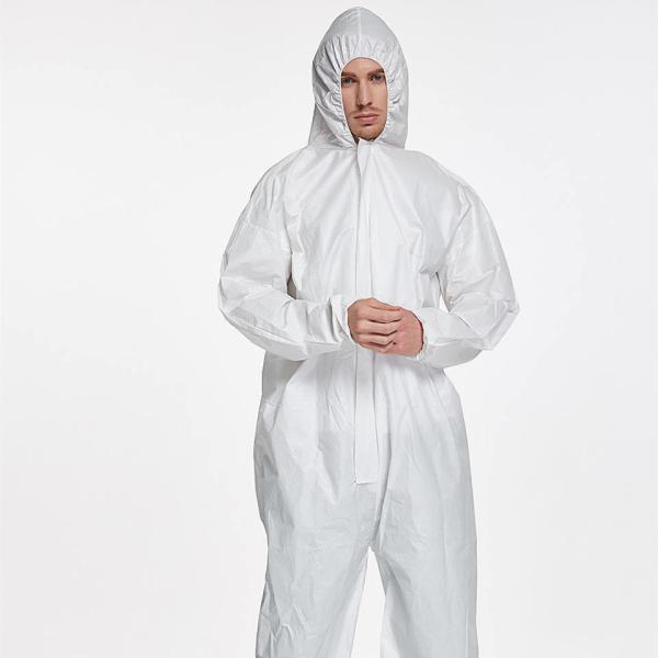 Waterproof Disposable Impervious Coverall Non Woven Workwear Overall PPE Set Suit With Taped Seam