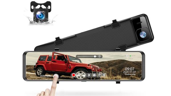 Waterproof 4K 1080P 12 11.26 Mirror Dash Cam With Wifi Recorder