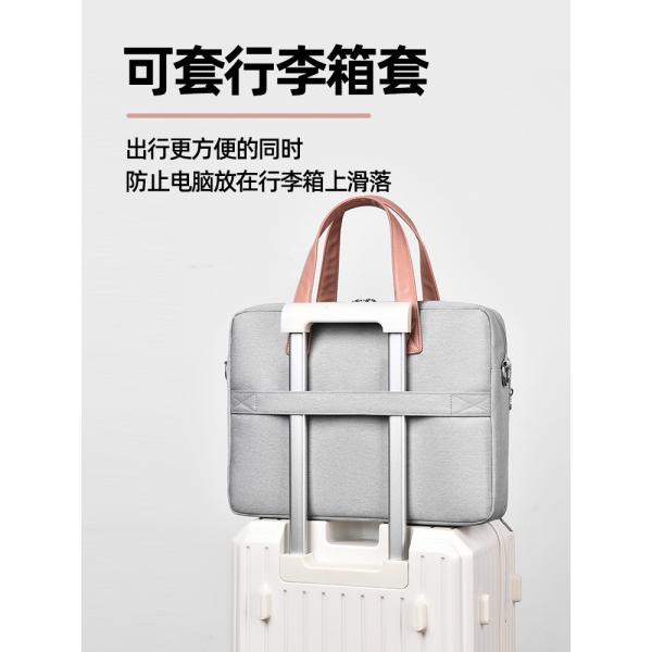 Quilted Polyester Messenger Laptop Bag 14 15.6 16 Inch For Macbook