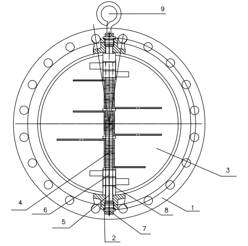 Dual Plate Check Valve Flange Ends Duplex Stainless Steel 2205 Body PN10