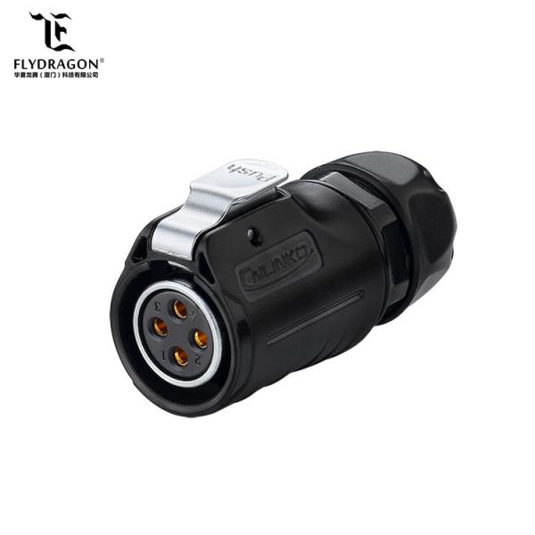 LP20 PBT Material Rated Current 20Arms Connector Power 4pin with IP65/IP67 Waterproof Cable Connector