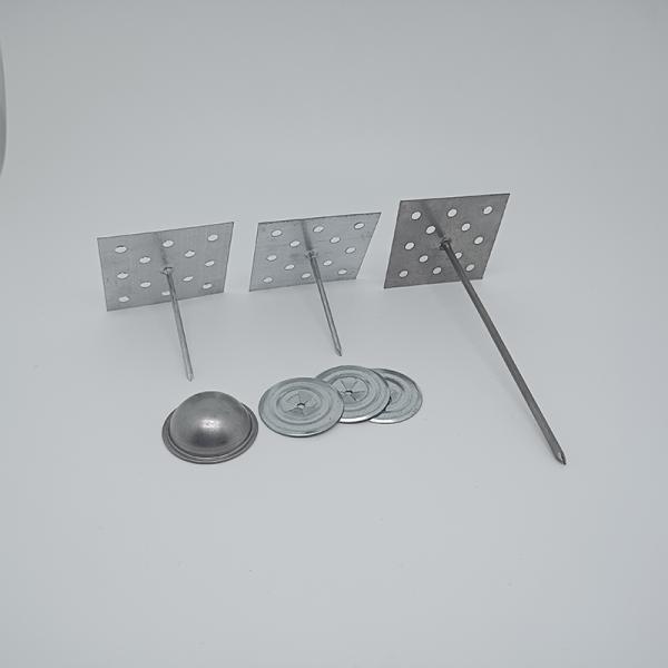 Perforated Base Insulation Hanger Zinc Finish Self Stick Pin To Stick Plastic To Metal