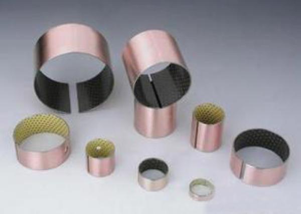 Self Lubricating Bearings Black POM + Low-Carbon Steel + Porous Bronze