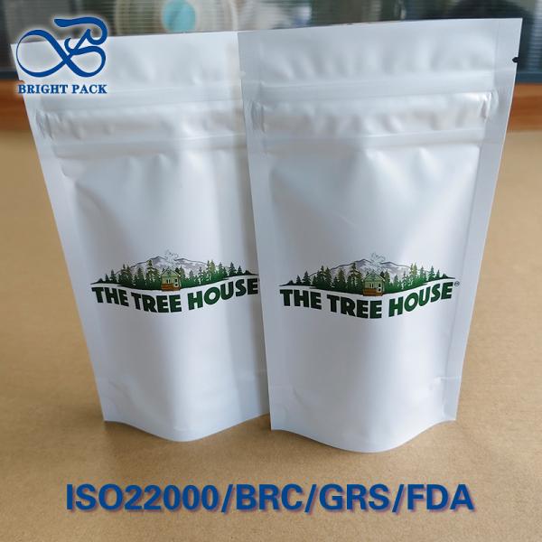 ​Wooden Cabin Print Child-Resistant Pouch  ISO 8317 Push-Twist Lock ≤0.3mm Gravure Precision