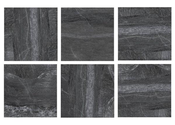 36  X 36  Kitchen Ceramic Tile ,  Baby Face Black Stone Porcelain Ceramic Tile