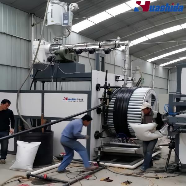 HDPE Hollow Structure Wall Spiral Pipe Production Line For 200-3000mm