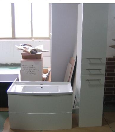 High glossy furniture,pure white lacquer bathroom cabinet,MDF Luxury bathroom cabinet