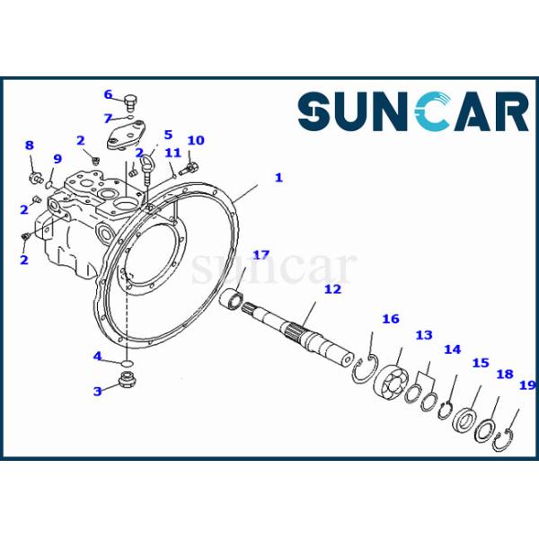 708-1W-00111 Hydraulic Pump Kits for PC70-7 Komatsu Excavator