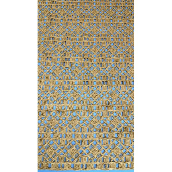 Corded Lace Fabric High Quality Elegant For Lady Yellow Pattern New Fashion for Garments Gowns