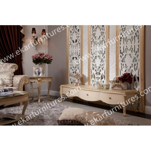 Antique Marble Top TV Stand Classic wooden cupboard designs modern living room cabinet