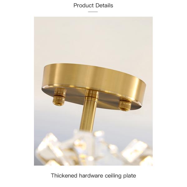 Transparent Glass Led Chandelier For Living Room Foyer Hall Luxury Ceiling Lamp Decor Kitchen leaf chandelier(WH-CY-250)