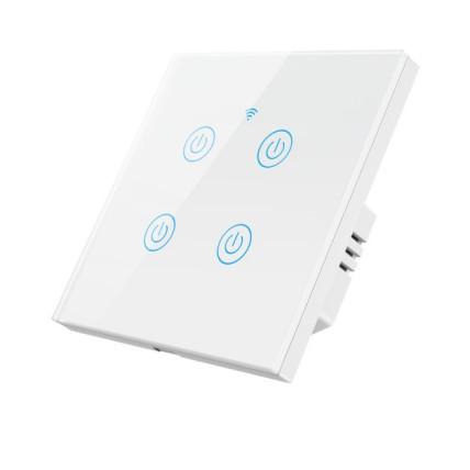 Tuya Smart Switch Panel Wifi Smart Wall Touch Light Switch Glass Panel