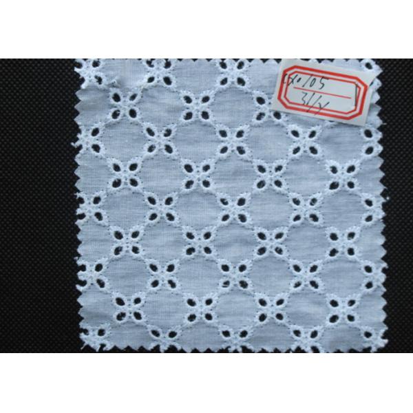 Lady Garment 100% Cotton Eyelet Lace Trim Eco Friendly OEM / ODM CY-CX0105
