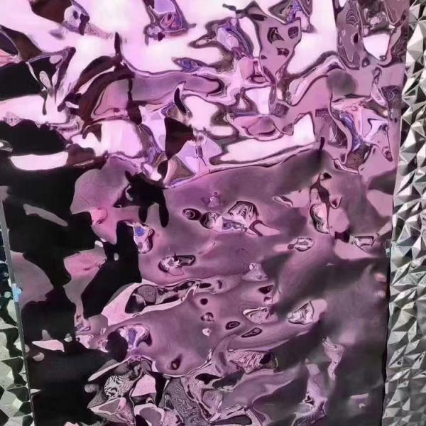 310s 430 Decorative Stainless Steel Panels 1mm 5mm Mirror Silver Water Ripple
