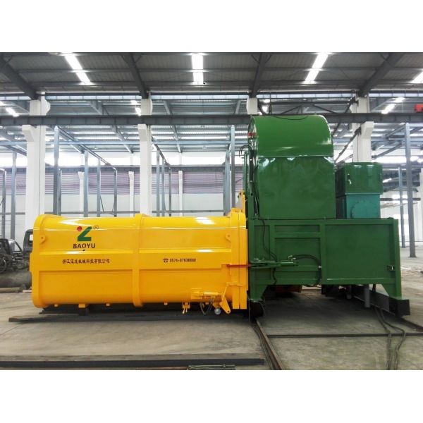 Movable  Smart Bin Auger Marine Solid Hydraulic  Refuse Trash Waste Garbage Compactor