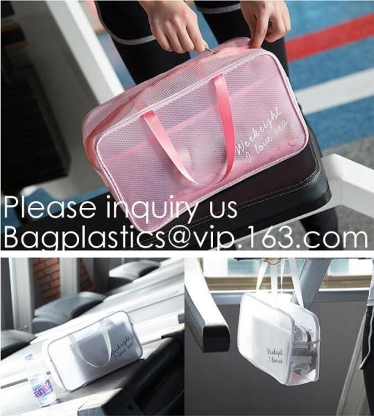 PVC Makeup Bag Waterproof Cute Clear Transparent Plastic PVC Travel Makeup Cosmetic Toiletry Zip Bag Pouch