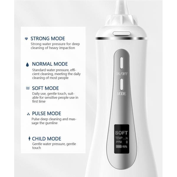 Тип вода Flosser IPX7 c OLED бесшнуровая делает перезаряжаемые водостойким