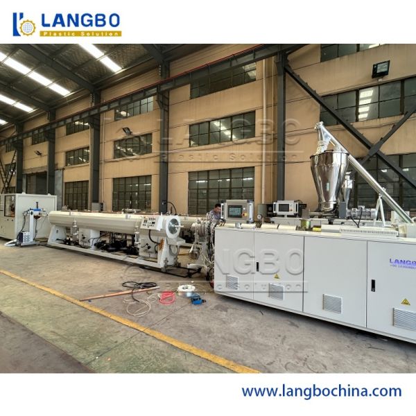 PLC Touch Screen PVC Pipe Extrusion Line Twin Screw Tube Making Machine