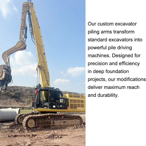 Heavy-Duty Excavator Piling Boom & Arm Modification