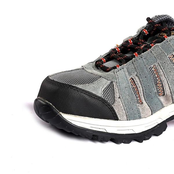Oil Slip Resistant Shengjie Low Cut Metal Eyelets MD Outsole Microfiber Leather Worker Safety Shoes