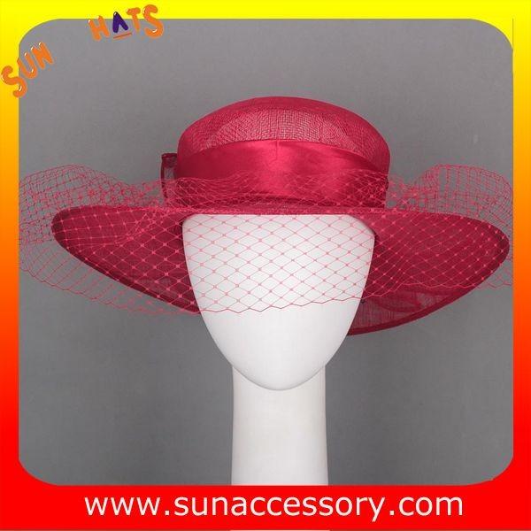 Elegant fancy Church sinamay hats for ladies ,Sinamay wide brim church hat
