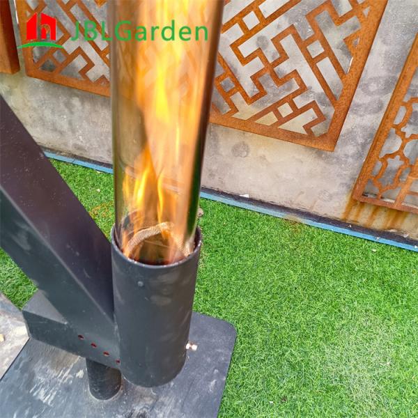 Garden Steel Patio Heater Outdoor Wood Pellet Heater 140cm Or Customize