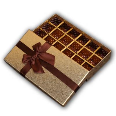 Embalagem doce do presente da caixa do papel clássico da fita do estilo para doces de chocolate