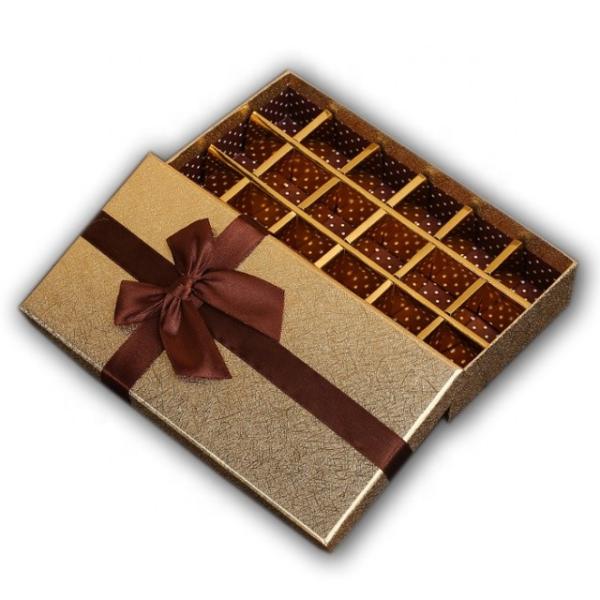 Embalagem doce do presente da caixa do papel clássico da fita do estilo para doces de chocolate
