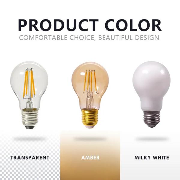 B22 E27 E26 6000K Retro LED Filament Bulb Energy Saving A60 C37 G-Shape 100lm/W For Lighting