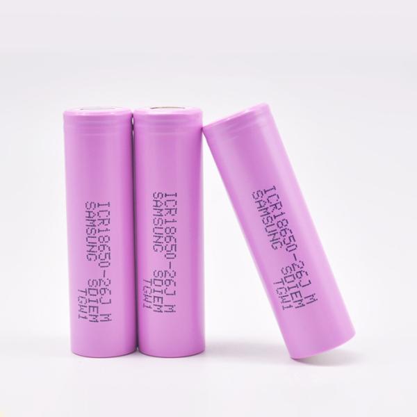 Original Samsung sdi 18650 Samsung 26JM Samsung ICR18650-26JM 3.7V 18650 2600mAh rechargeable cells for battery packs