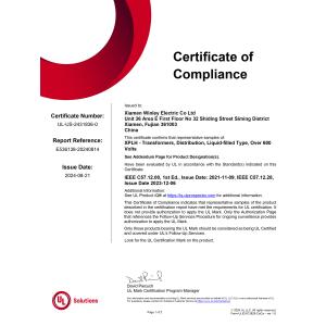 Xiamen Winley Electric Co.,Ltd Certificações