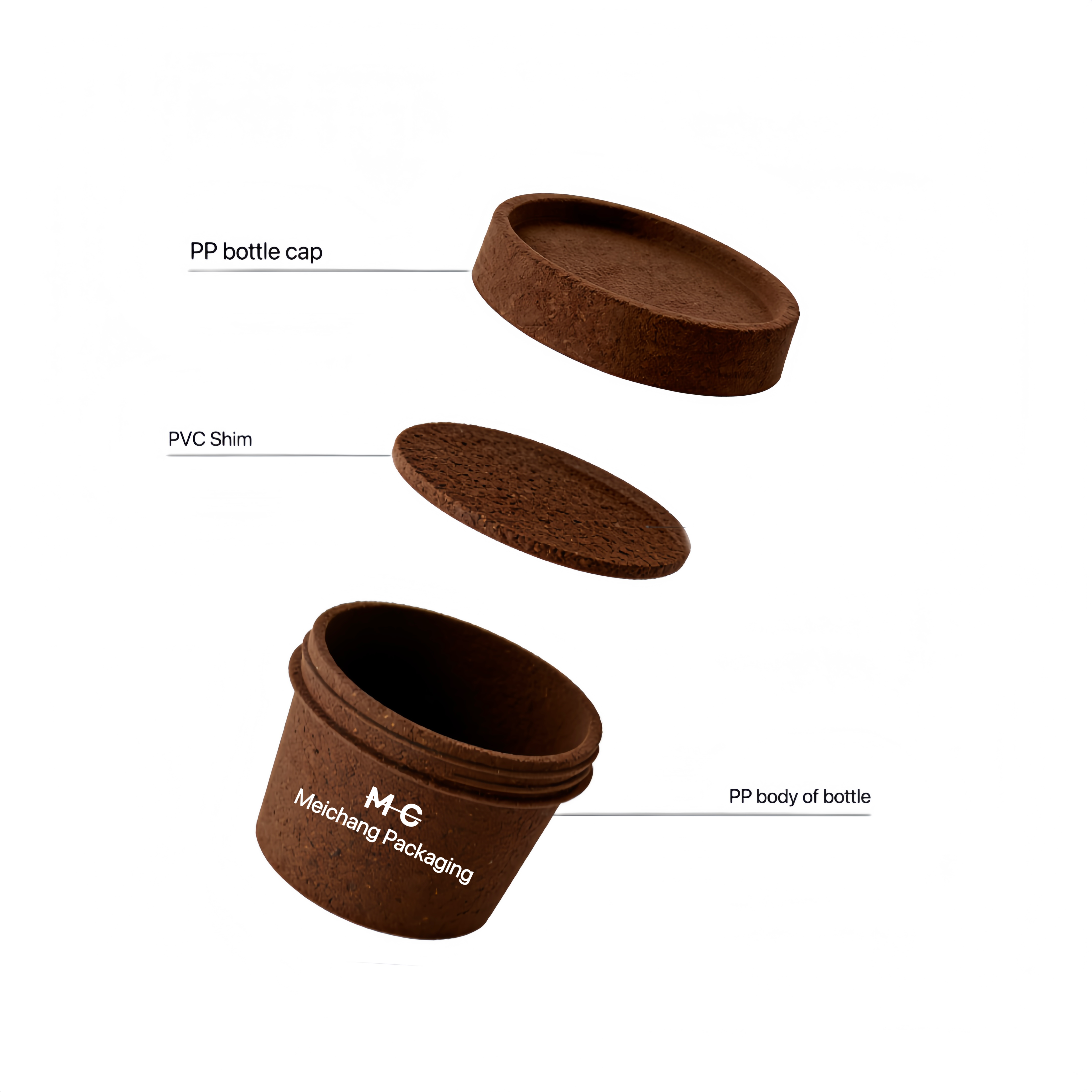 Eco-Friendly PP Cream Jar with Coffee Grounds Material in 50ML 100ML 200ML Sizes for Premium Customizable Cosmetic Packaging