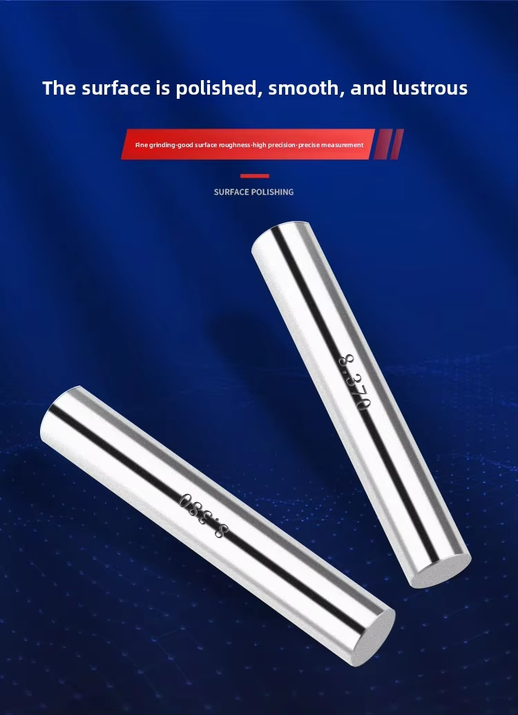 High Precision Pin Gauge and Pin Plug Gauge with Customized Tolerance for Go-No-Go Inspection
