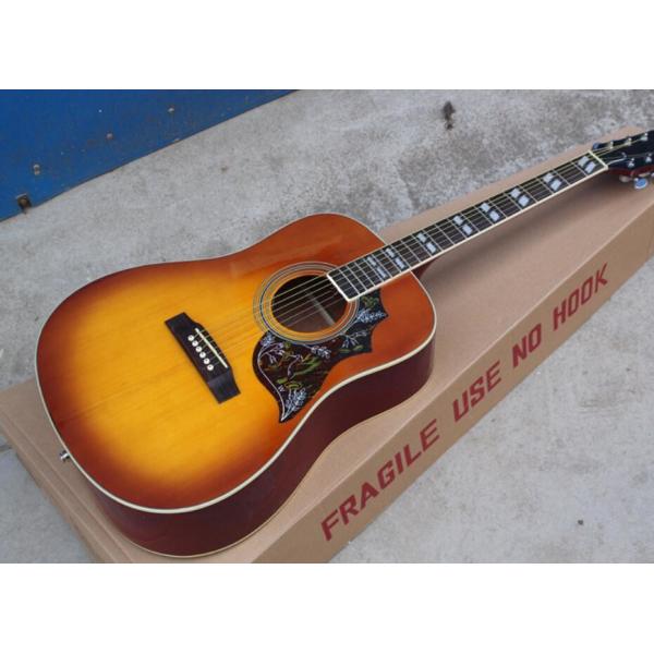 2018 New Chibson H-Bird acoustic guitar cherry red GB electric acoustic guitar Free Shipping Chinese Acoustic guitar