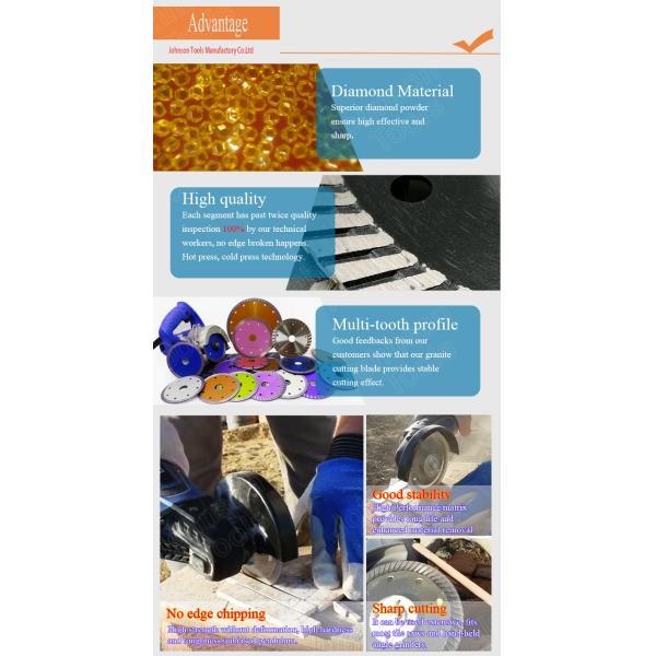 Лезвия алмазной пилы высокой эффективности 110-230мм спекли горячее отжатое вырезывание камня Турбо