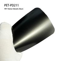 PET-PD211 PET mat métallique noir carrosserie de voiture en vinyle 1.52*18m/rôle