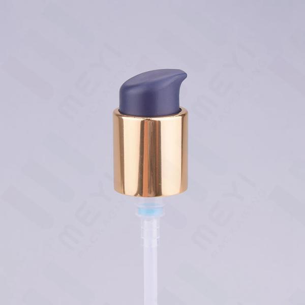 18/415 Outer Spring Cosmetic Treatment Pumps Shiny Gold Aluminum Cream Pump