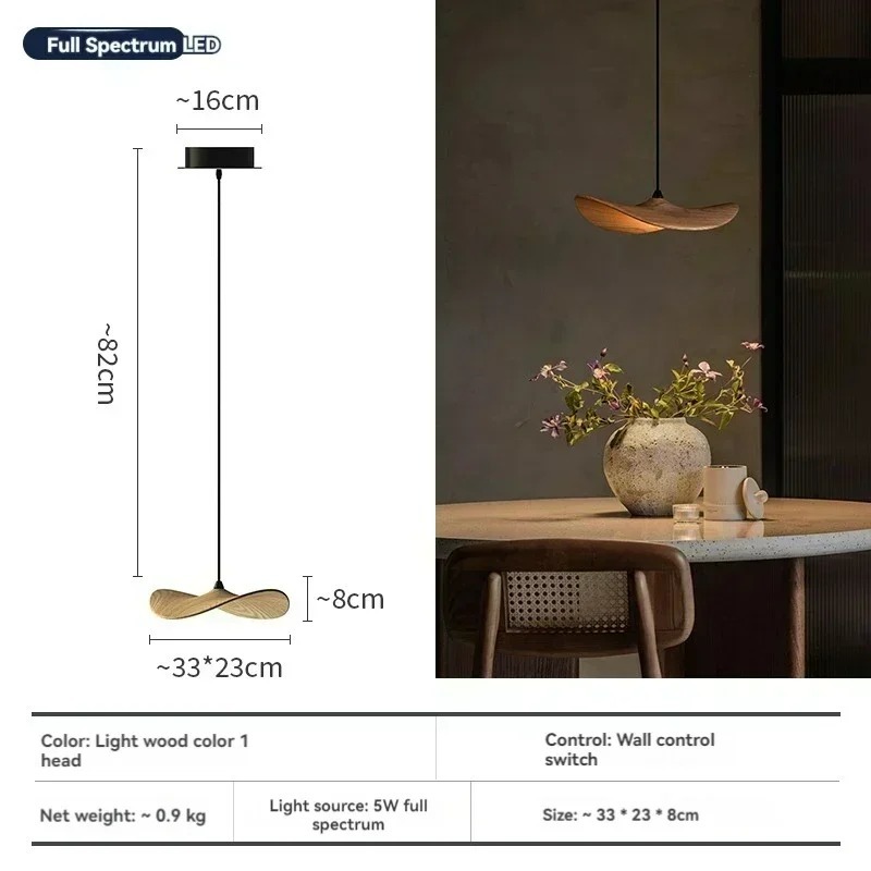 Japanese Wabi-sabi Style Retro Solid Wood Staircase Chandelier(WH-NC-156)